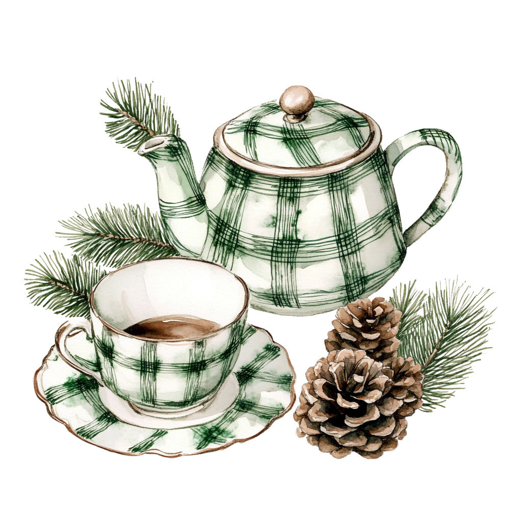 Green Christmas Fabric Panel 22