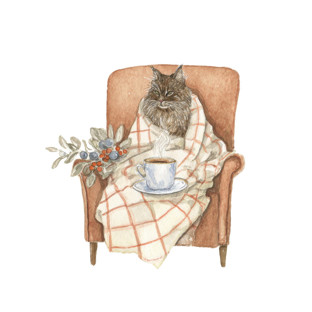 Cozy Autumn Cats Fabric Panel 28