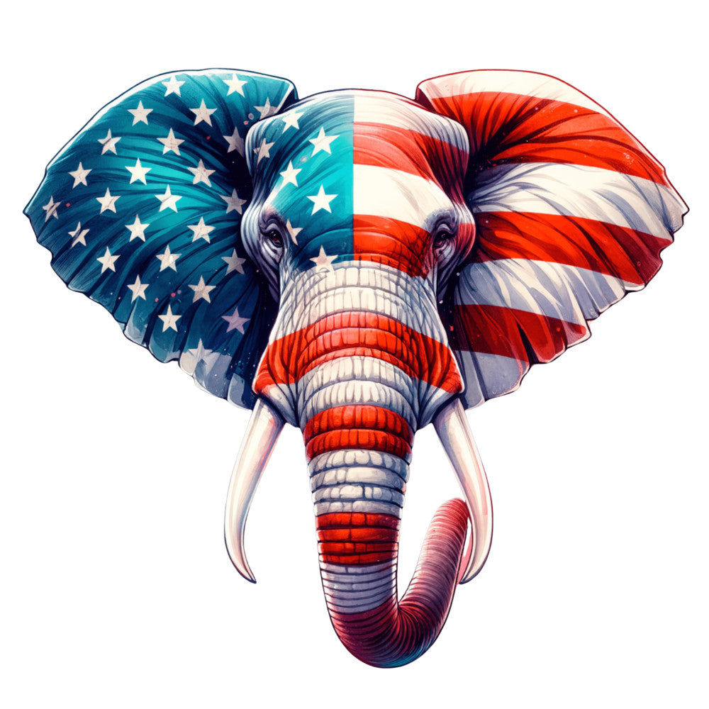 American Flag Animal Fabric Panel 11