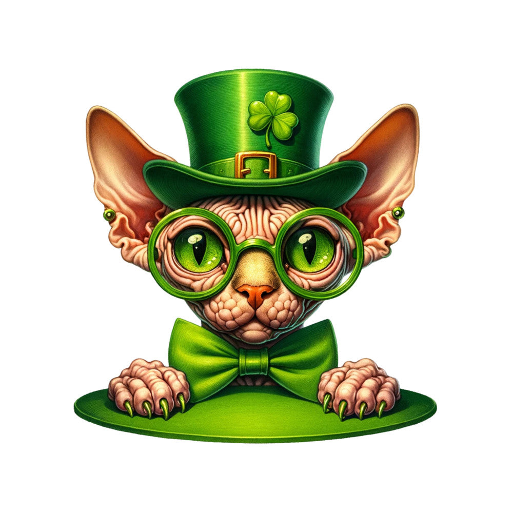 St Patricks Day Cat Fabric Panel 9