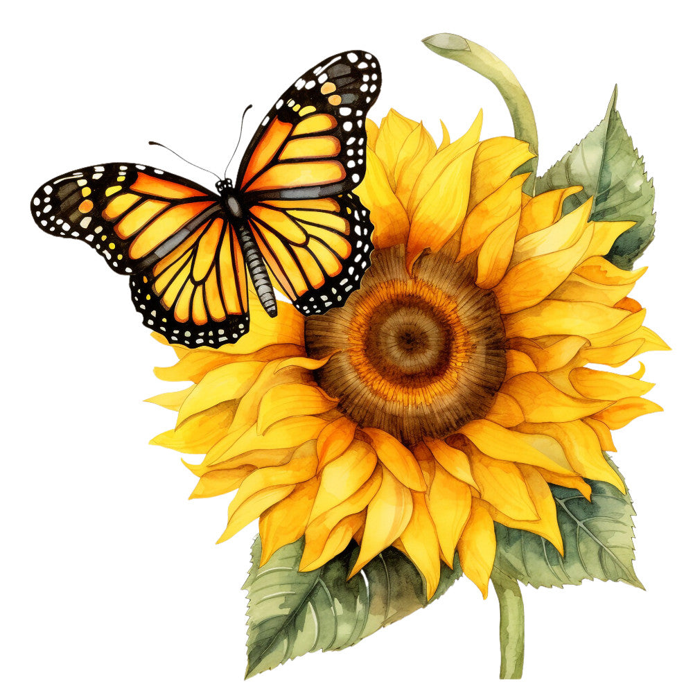 Sunflowers and Butterflies Fabric Panel 18