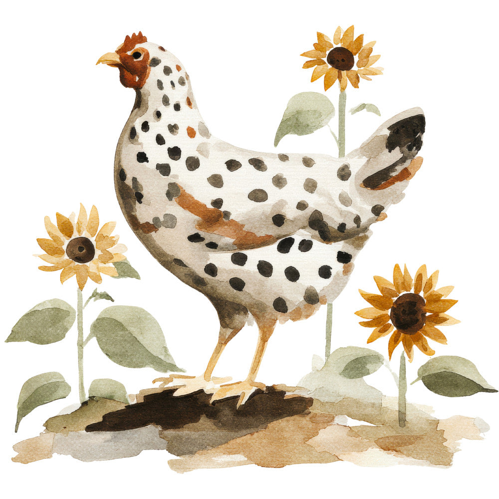 Rustic Barnyard Birds Fabric Panel 41