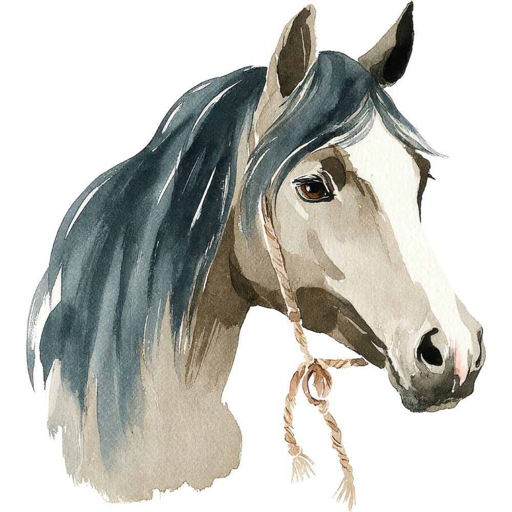 Watercolor Horses Fabric Panel 79