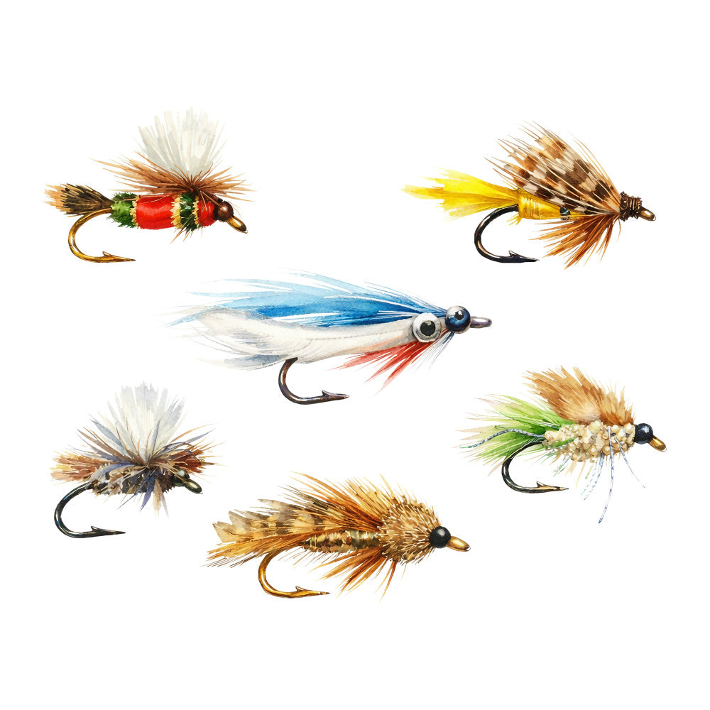 Vintage Fishing Fabric Panel 8 –