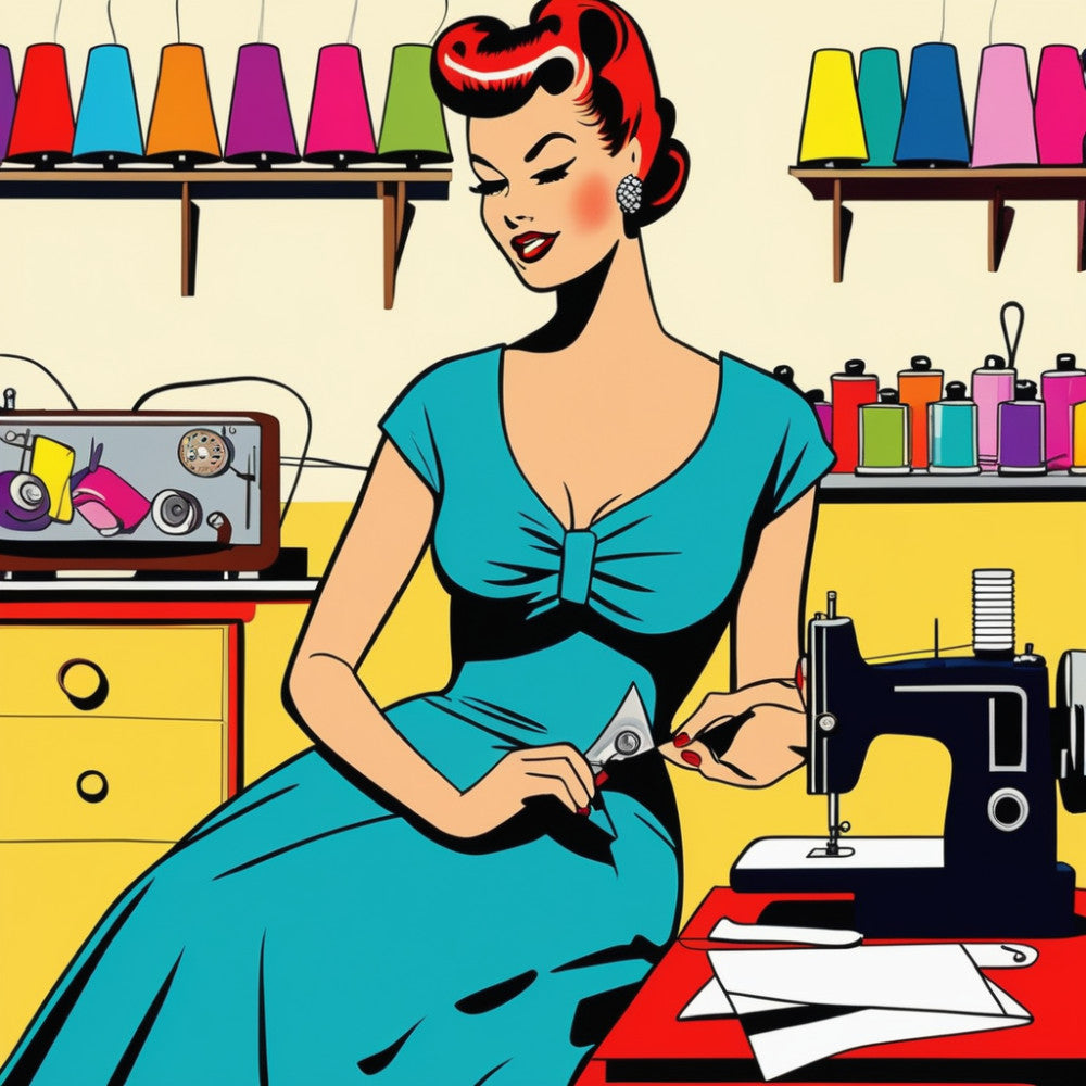 Pop Art Sewing Fabric Panel 53