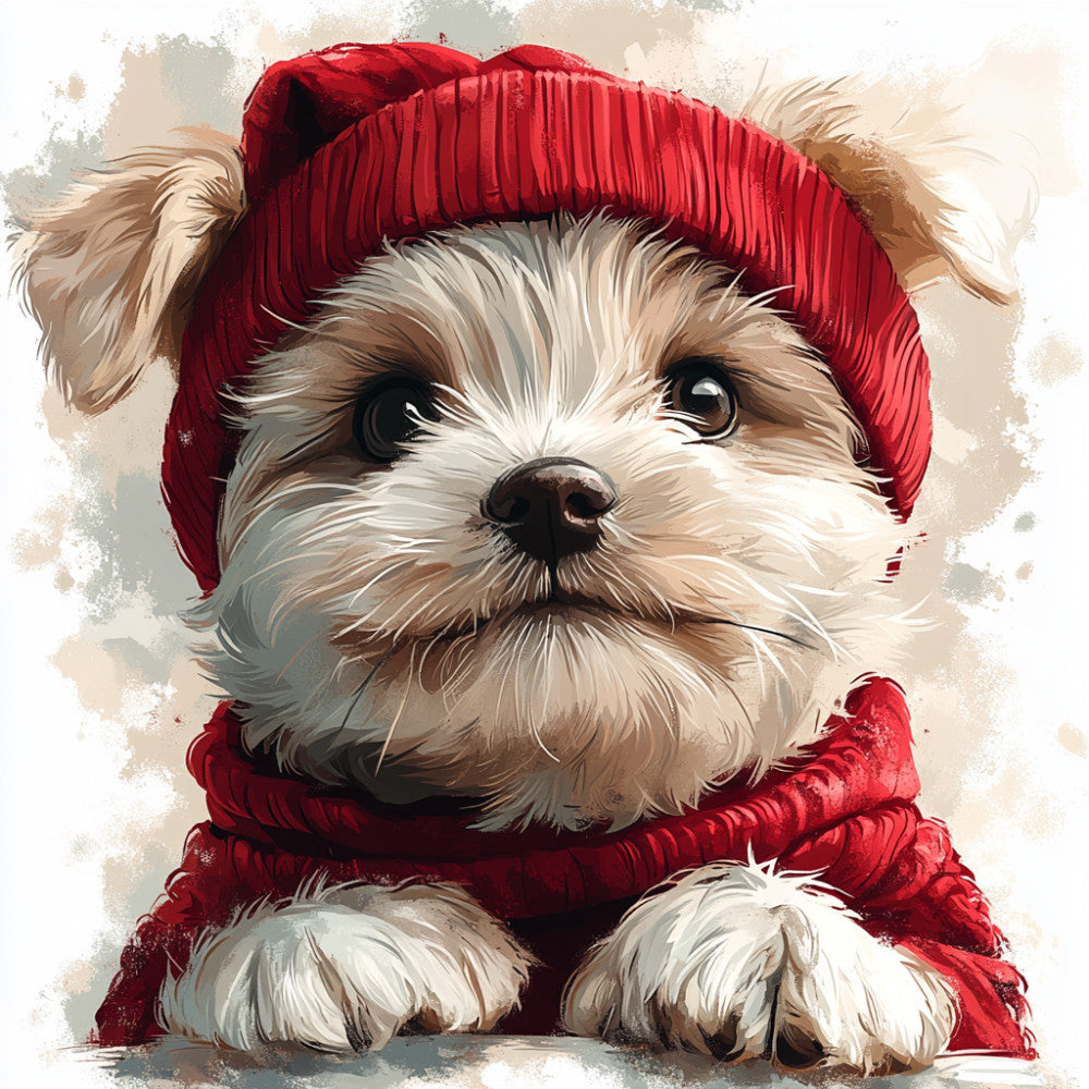 Christmas Dogs Fabric Panel 7