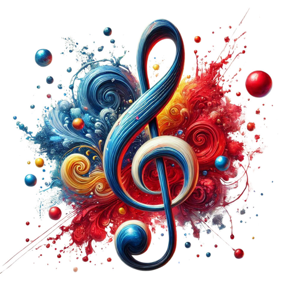 Musical Notes Fabric Panel 12