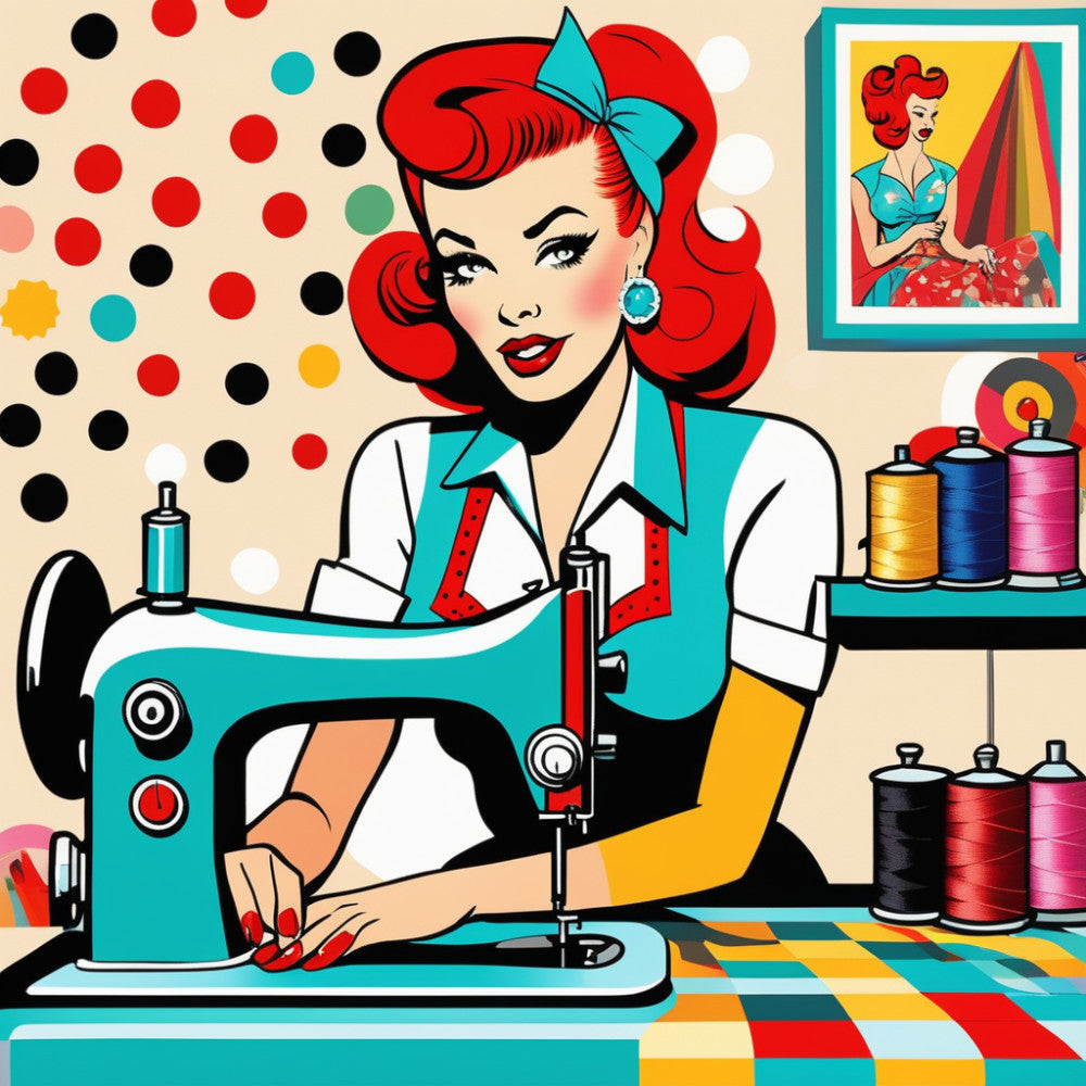 Pop Art Sewing Fabric Panel 35