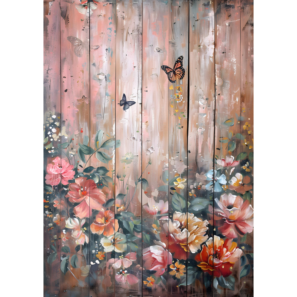 Rustic Butterfly Wall Art Fabric Panel 14