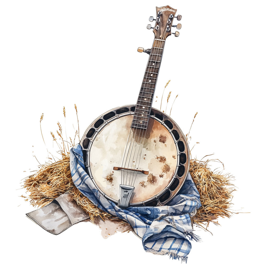 Watercolor Texas Fabric Panel 23