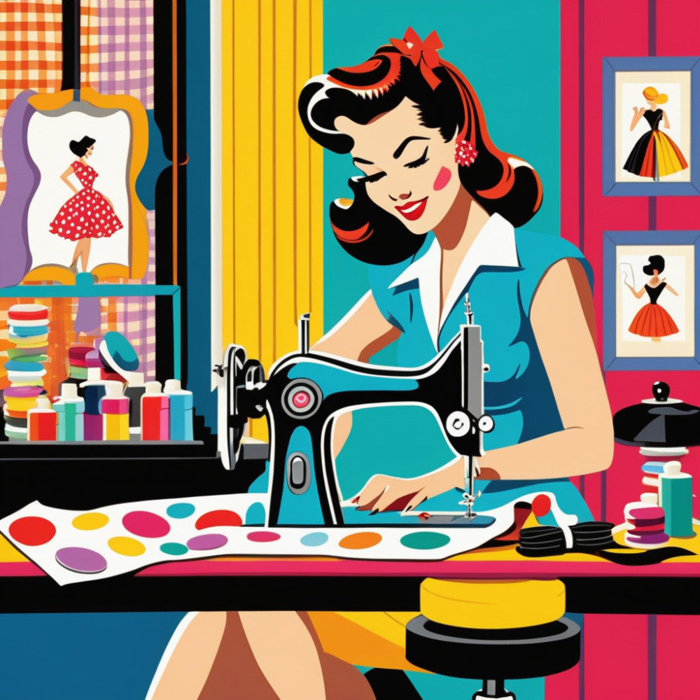 Pop Art Sewing Fabric Panel 79