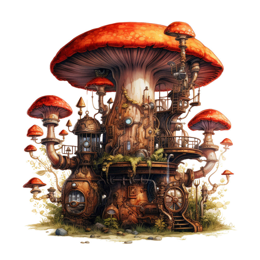 Floral Steampunk Fabric Panel 7