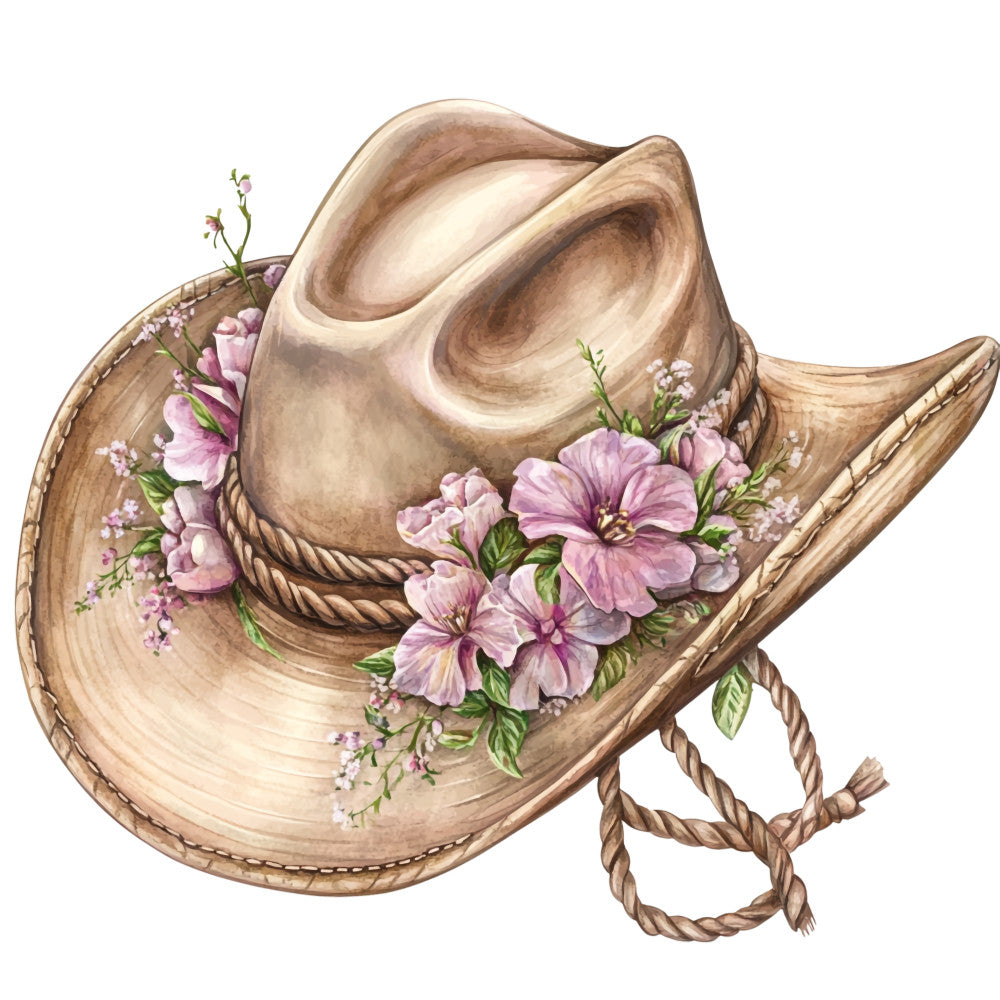 Watercolor Texas Fabric Panel 37