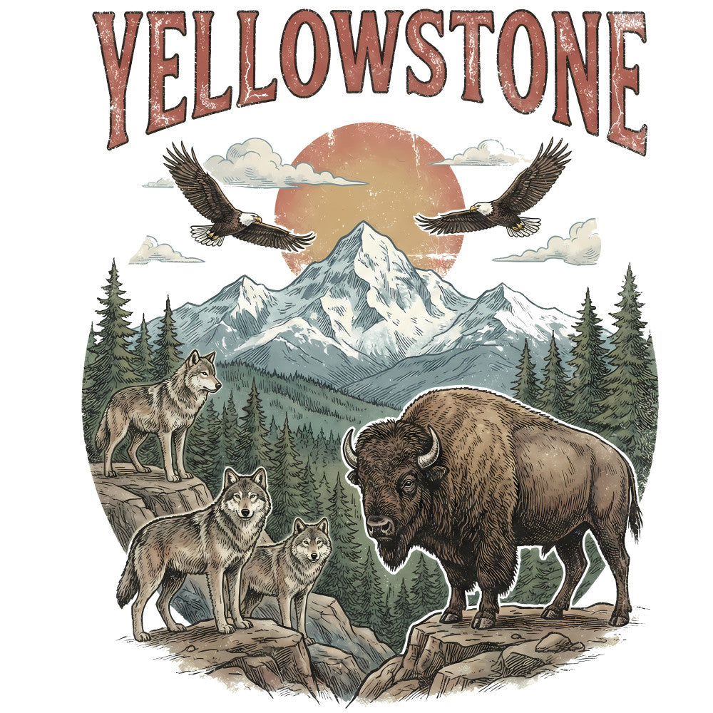 Yellowstone Wildlife Fabric Panel 1