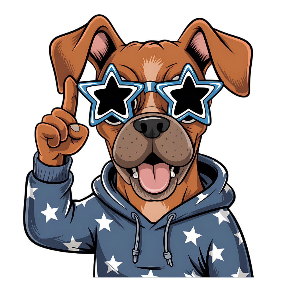 4th of July Dog Fabric Panel 23