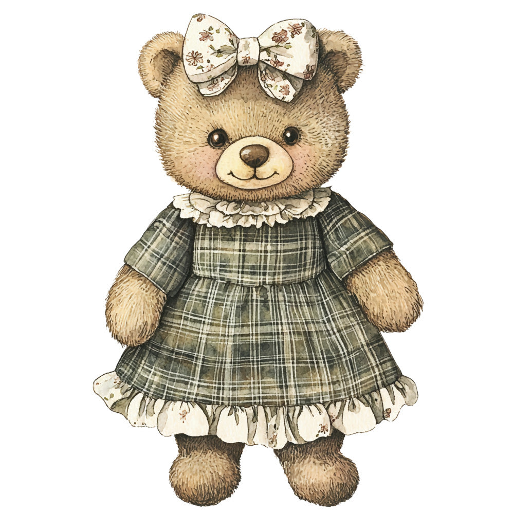 Classic Teddy Bear Fabric Panel 32