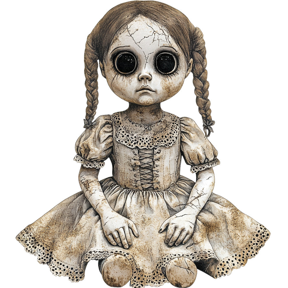 Creepy Dolls Fabric Panel 1