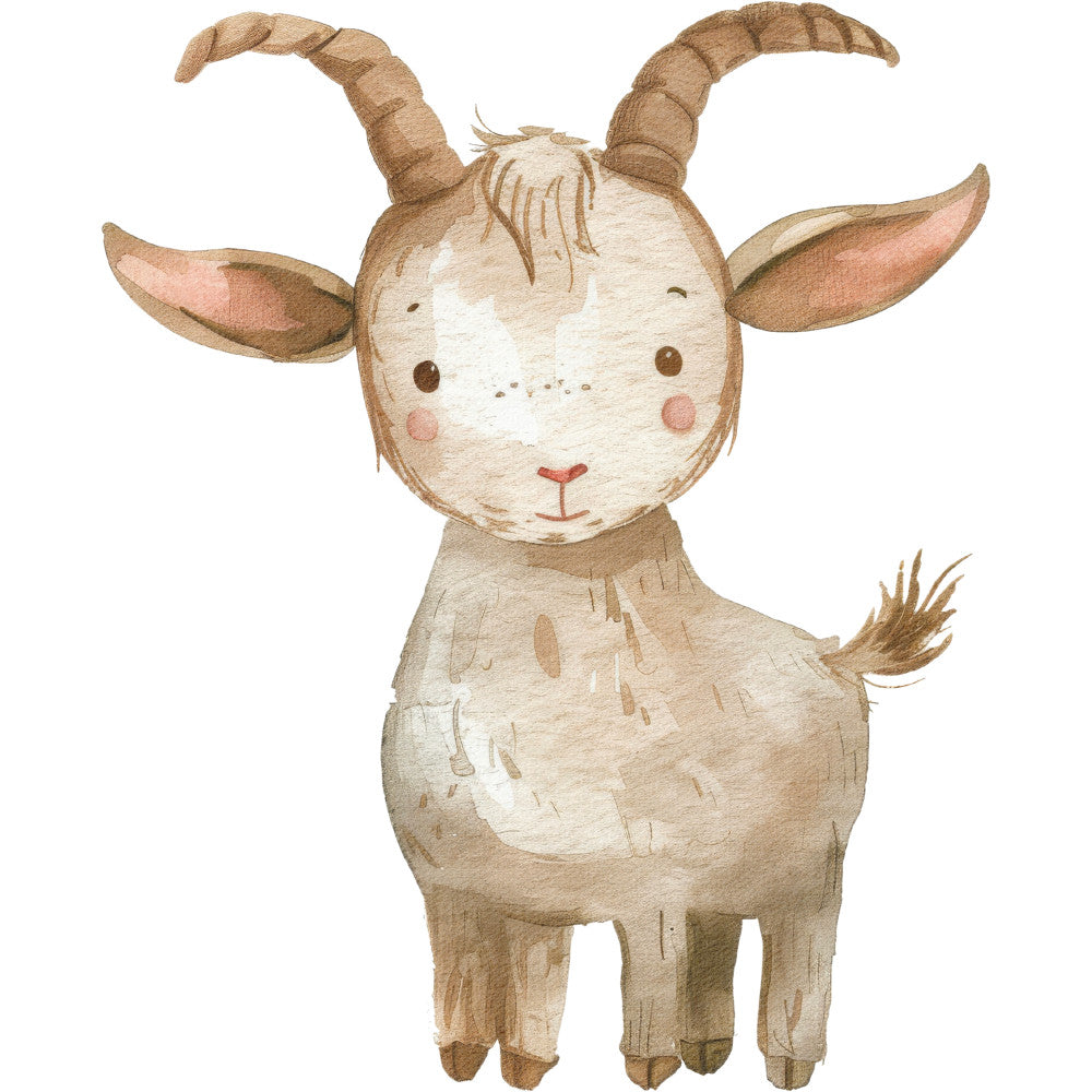 Watercolor Farm Fabric Panel 84