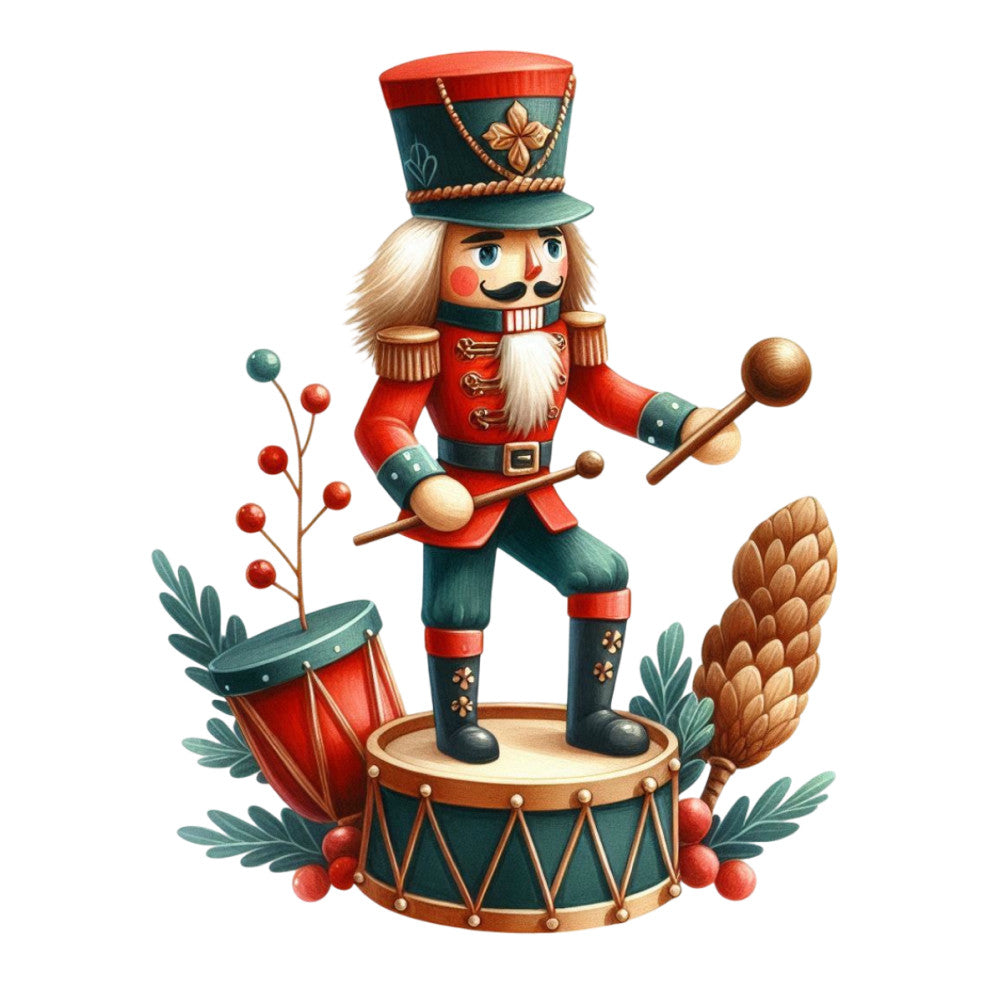 Christmas Nutcracker Scene Fabric Panel 21