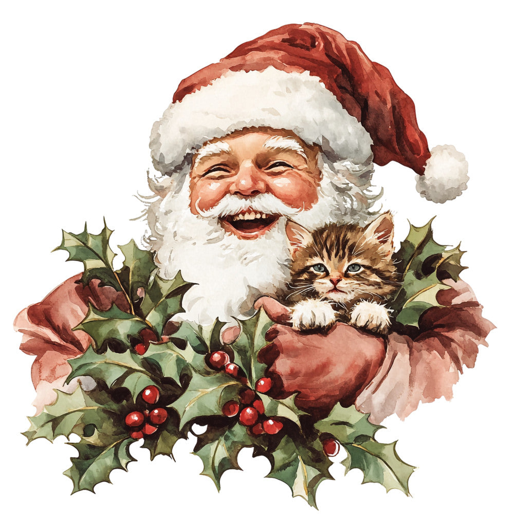 Watercolor Santa Claus Fabric Panel 13