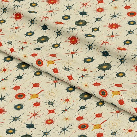 Retro Starburst Pattern 22 Quilting Cotton Fabric