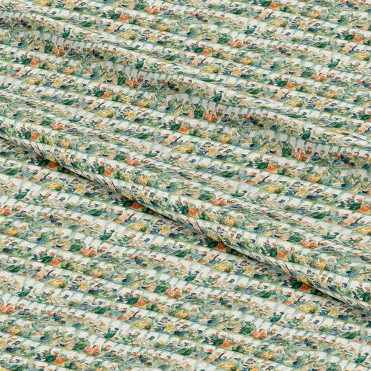 Watercolor Football Pattern 6 Quilting Cotton Fabric