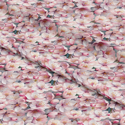 Realistic Flowers Pattern 4 Quilting Cotton Fabric