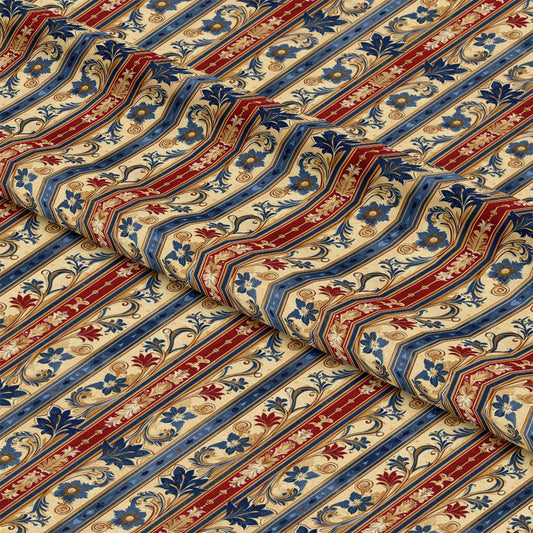 Medieval French Pattern 6 Quilting Cotton Fabric