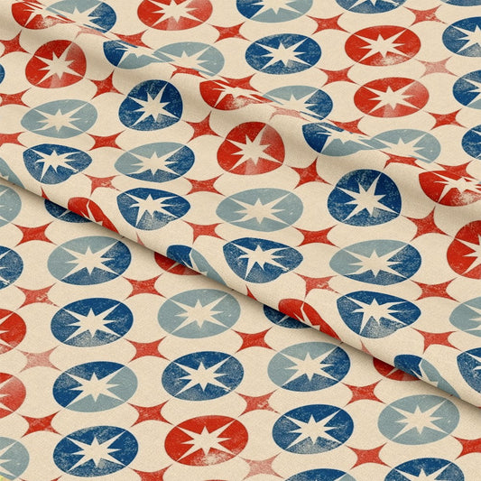 Distressed Patriotic Pattern 1 Quilting Cotton Fabric