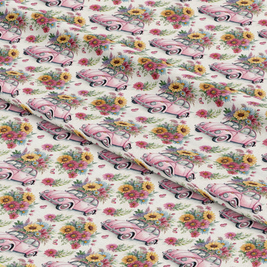 Bug and Flowers Pattern 1 Quilting Cotton Fabric