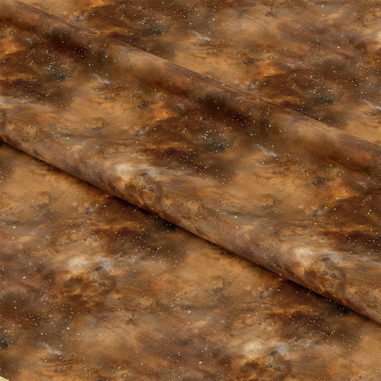 Brown Painted Galaxy Pattern 4 Quilting Cotton Fabric