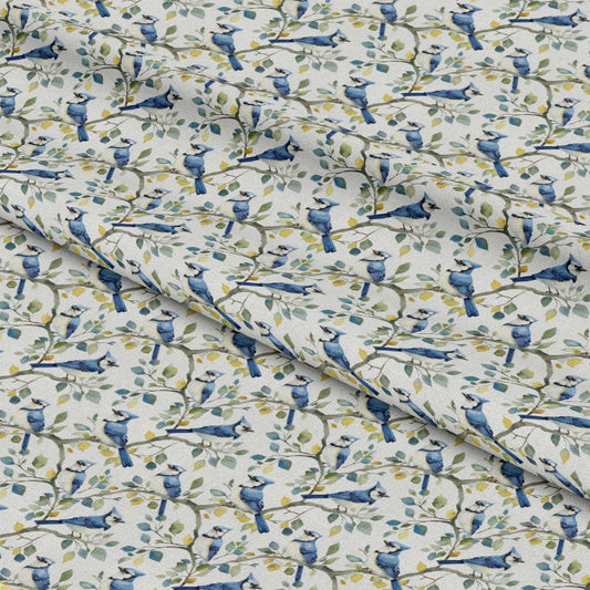 Blue Jay Florals Pattern 6 Quilting Cotton Fabric