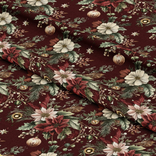 Christmas Pinecones Pattern 7 Quilting Cotton Fabric