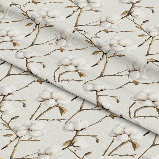 Raw White Cotton Pattern 3 Quilting Cotton Fabric