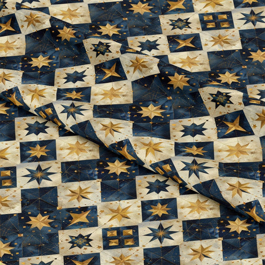 Baroque Celestial Pattern 3 Quilting Cotton Fabric