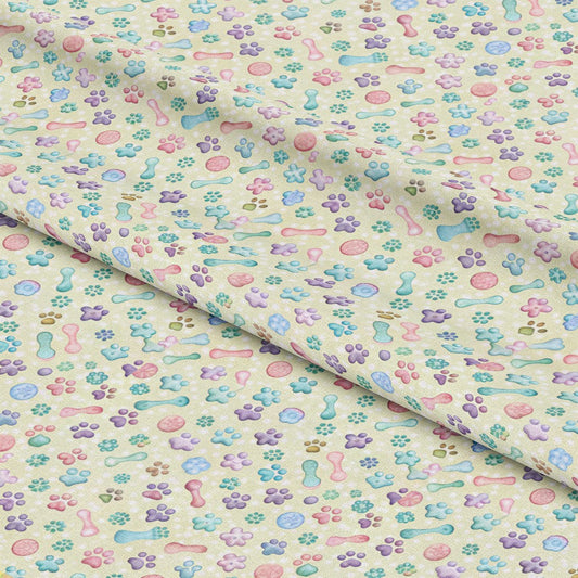 Dog Paws Pattern 5 Quilting Cotton Fabric