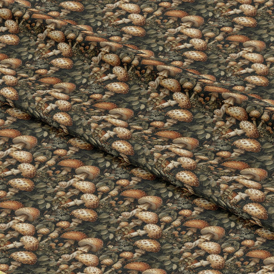 Retro Mushroom Botanical Pattern 2 Quilting Cotton Fabric