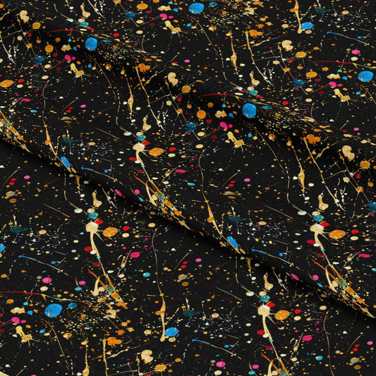 Glitter Paint Splatter Pattern 8 Quilting Cotton Fabric