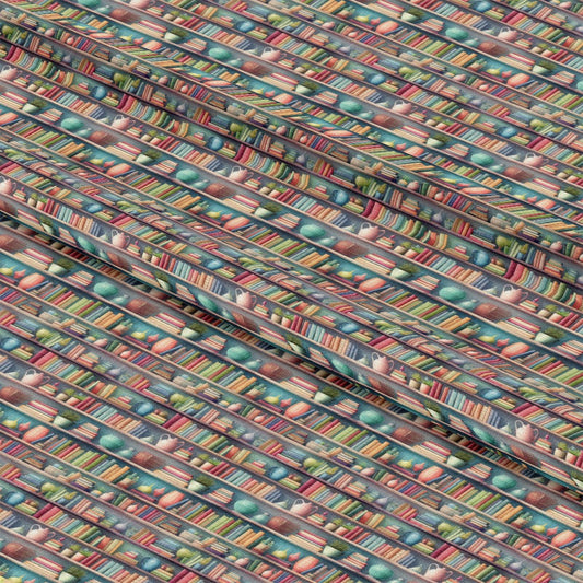 Bookshelf Pattern 2 Quilting Cotton Fabric
