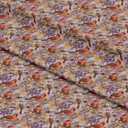 Red Cardinals Pattern 10 Quilting Cotton Fabric