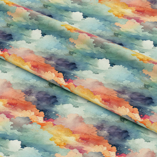 Colorful Clouds Pattern 10 Quilting Cotton Fabric