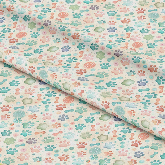 Dog Paws Pattern 5 Quilting Cotton Fabric