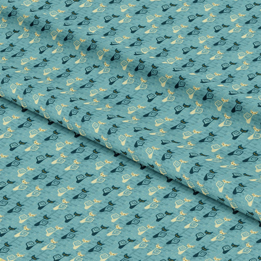 Atomic Kitty Pattern 4 Quilting Cotton Fabric