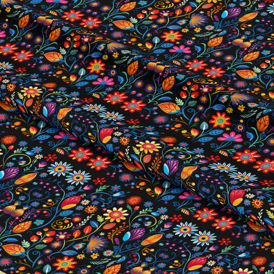 Mexican Floral Fiesta Pattern 6 Quilting Cotton Fabric