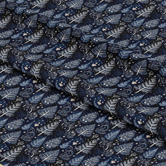 Delft Blue Winter Pattern 2 Quilting Cotton Fabric