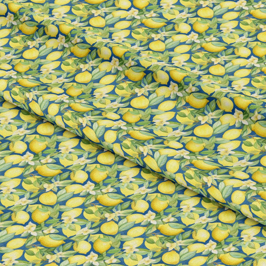 Lemons and Citrus Sour Splash Pattern 11 Quilting Cotton Fabric