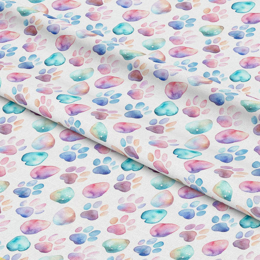 Dog Paws Pattern 18 Quilting Cotton Fabric