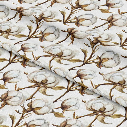Raw White Cotton Pattern 4 Quilting Cotton Fabric
