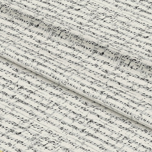 Handwritten Music Pattern 11 Quilting Cotton Fabric