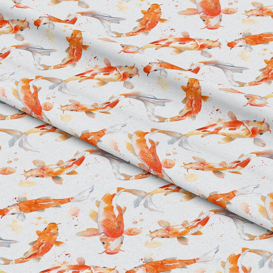 Watercolor Fish Pattern 11 Quilting Cotton Fabric